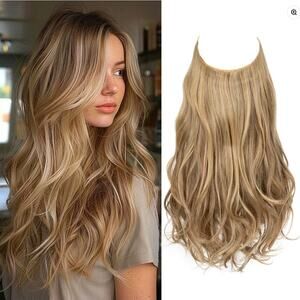 NEW Wavy Halo 14" Hair Extensions-Kanekalon Fiber
